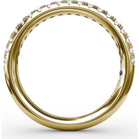 Diamond Wedding Band with Pavé Set Round Brilliant Diamonds by Fana - 0.34 Carat Total Diamond Weight