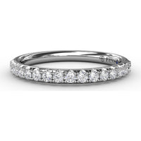 Diamond Wedding Band with Pavé Set Round Brilliant Diamonds by Fana - 0.34 Carat Total Diamond Weight