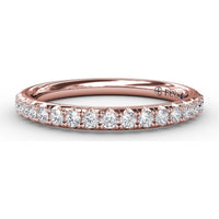 Diamond Wedding Band with Pavé Set Round Brilliant Diamonds by Fana - 0.34 Carat Total Diamond Weight