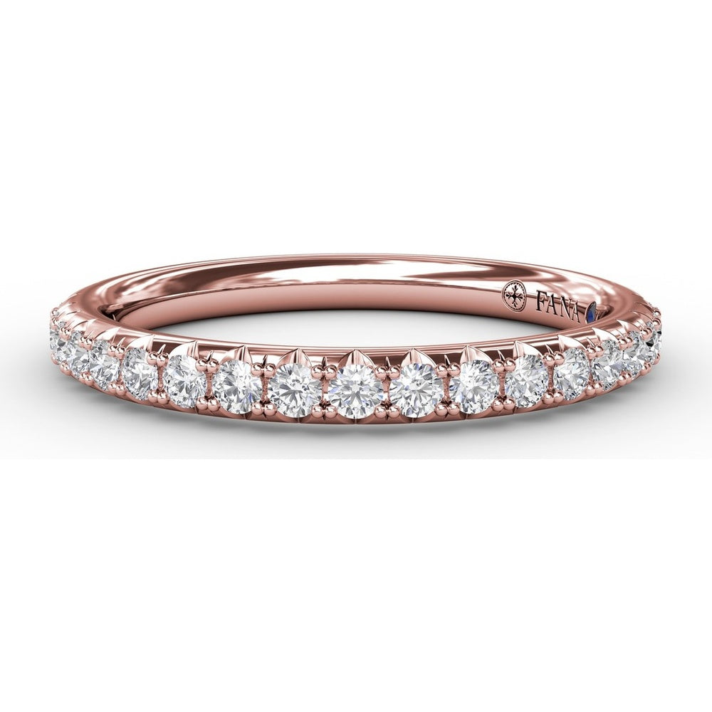 Diamond Wedding Band with Pavé Set Round Brilliant Diamonds by Fana - 0.34 Carat Total Diamond Weight