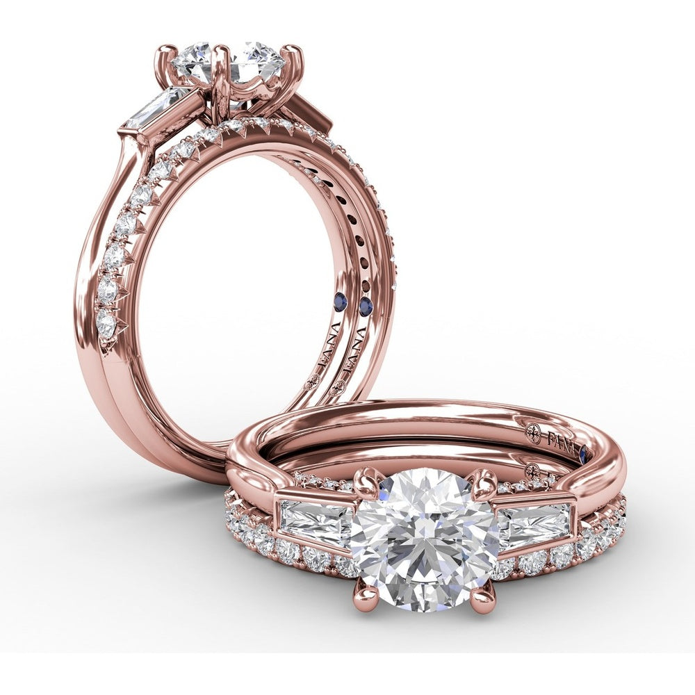 Diamond Wedding Band with Pavé Set Round Brilliant Diamonds by Fana - 0.34 Carat Total Diamond Weight