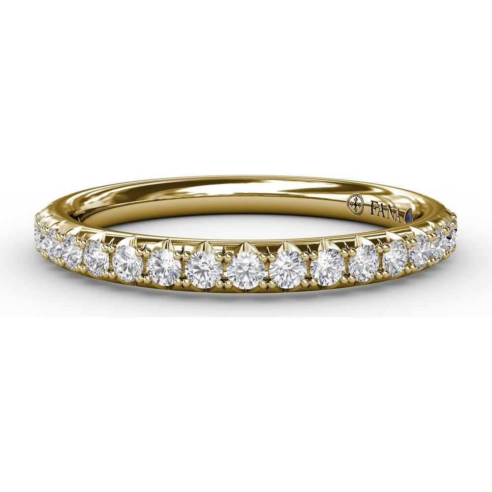 Diamond Wedding Band with Pavé Set Round Brilliant Diamonds by Fana - 0.34 Carat Total Diamond Weight