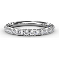 Diamond Wedding Band with Pavé Set Round Brilliant Diamonds by Fana - 0.48 Carat Total Diamond Weight