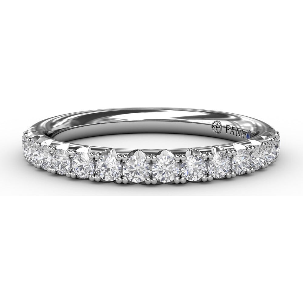Diamond Wedding Band with Pavé Set Round Brilliant Diamonds by Fana - 0.48 Carat Total Diamond Weight