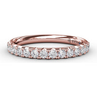 Diamond Wedding Band with Pavé Set Round Brilliant Diamonds by Fana - 0.48 Carat Total Diamond Weight