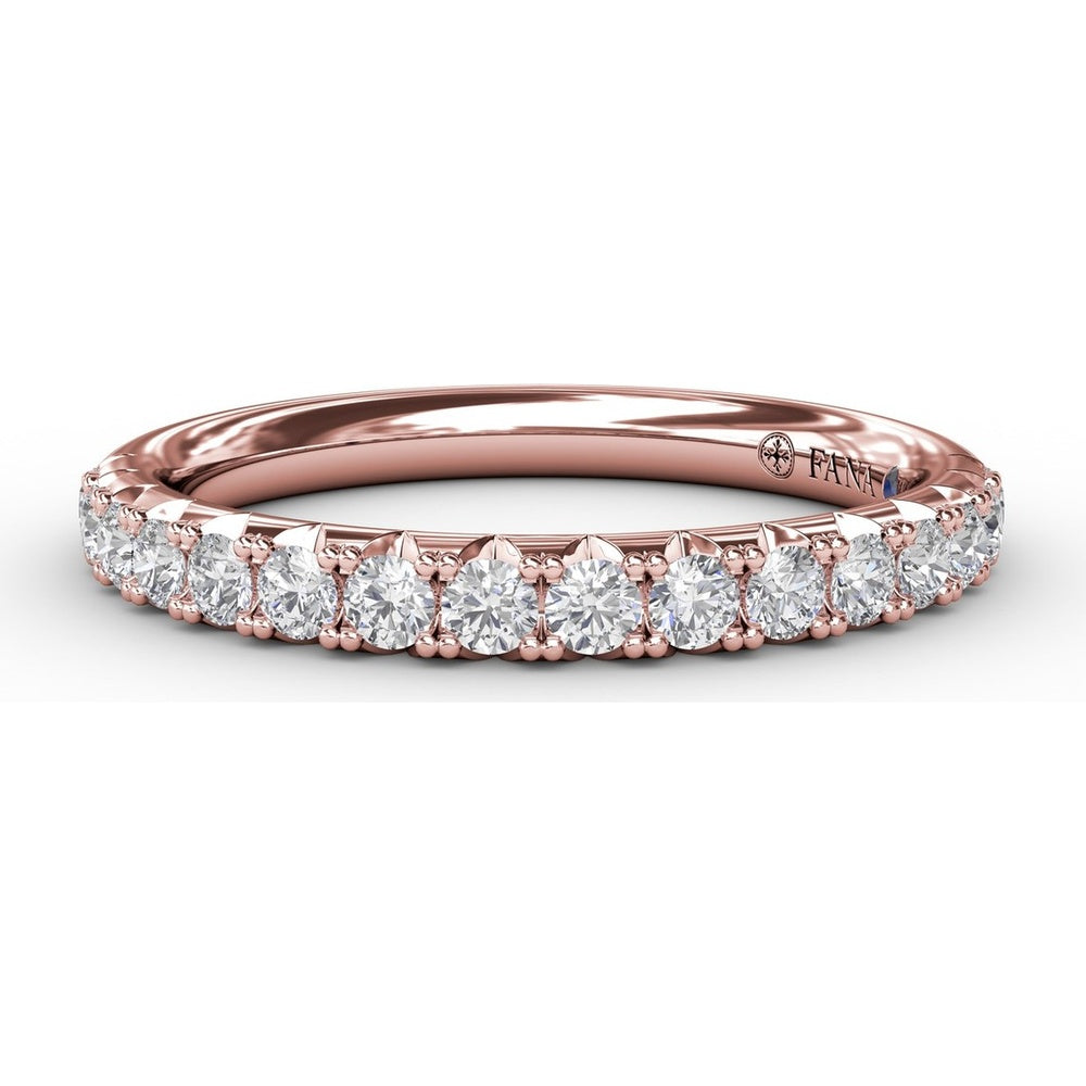 Diamond Wedding Band with Pavé Set Round Brilliant Diamonds by Fana - 0.48 Carat Total Diamond Weight