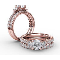 Diamond Wedding Band with Pavé Set Round Brilliant Diamonds by Fana - 0.48 Carat Total Diamond Weight
