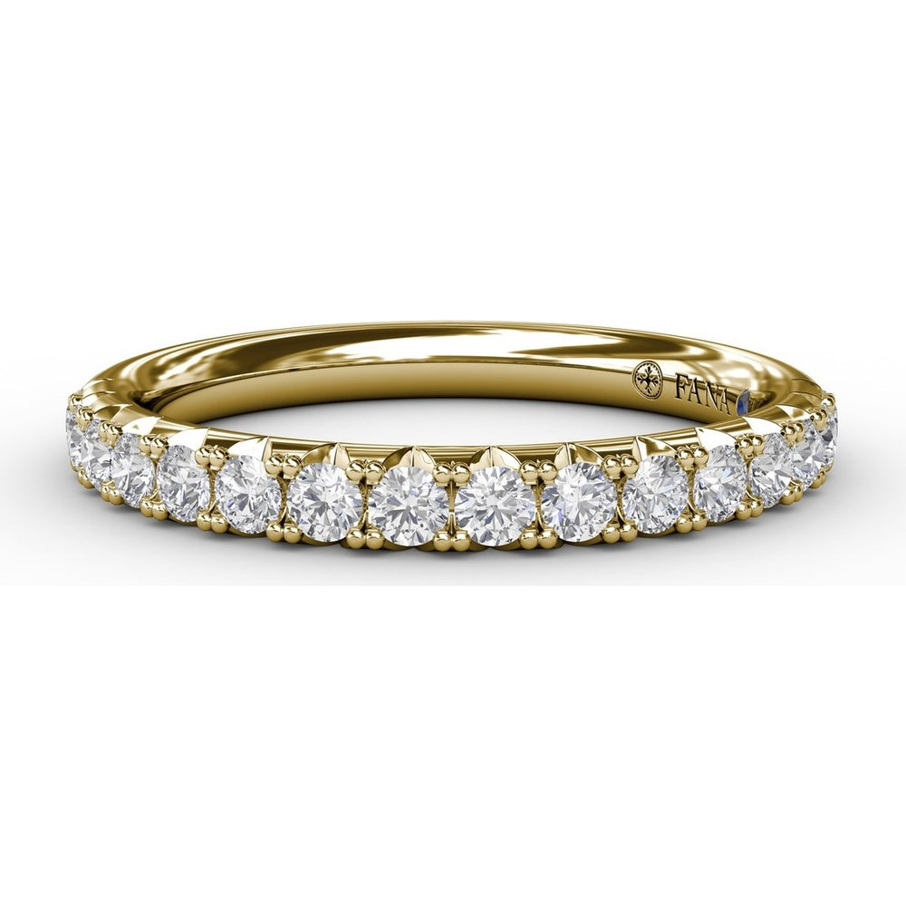 Diamond Wedding Band with Pavé Set Round Brilliant Diamonds by Fana - 0.48 Carat Total Diamond Weight