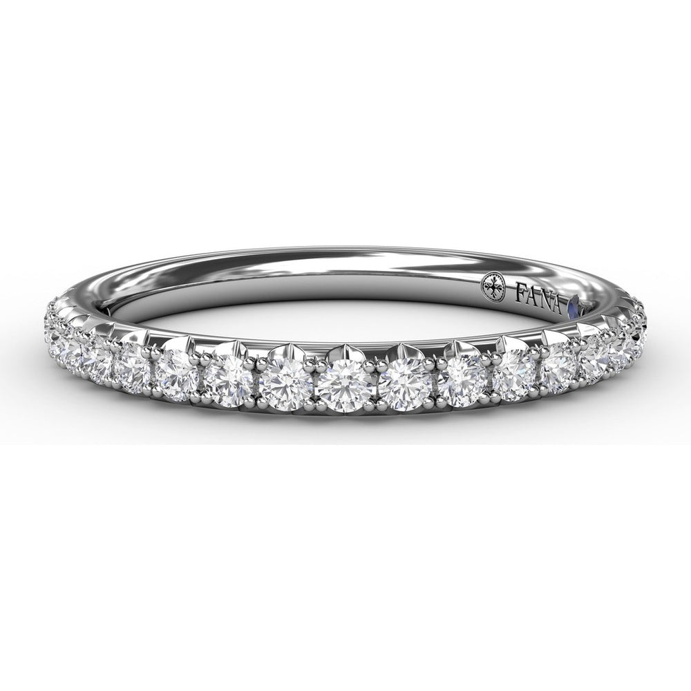 Diamond Wedding Band with Pavé Set Round Brilliant Diamonds by Fana - 0.52 Carat Total Diamond Weight