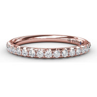 Diamond Wedding Band with Pavé Set Round Brilliant Diamonds by Fana - 0.52 Carat Total Diamond Weight