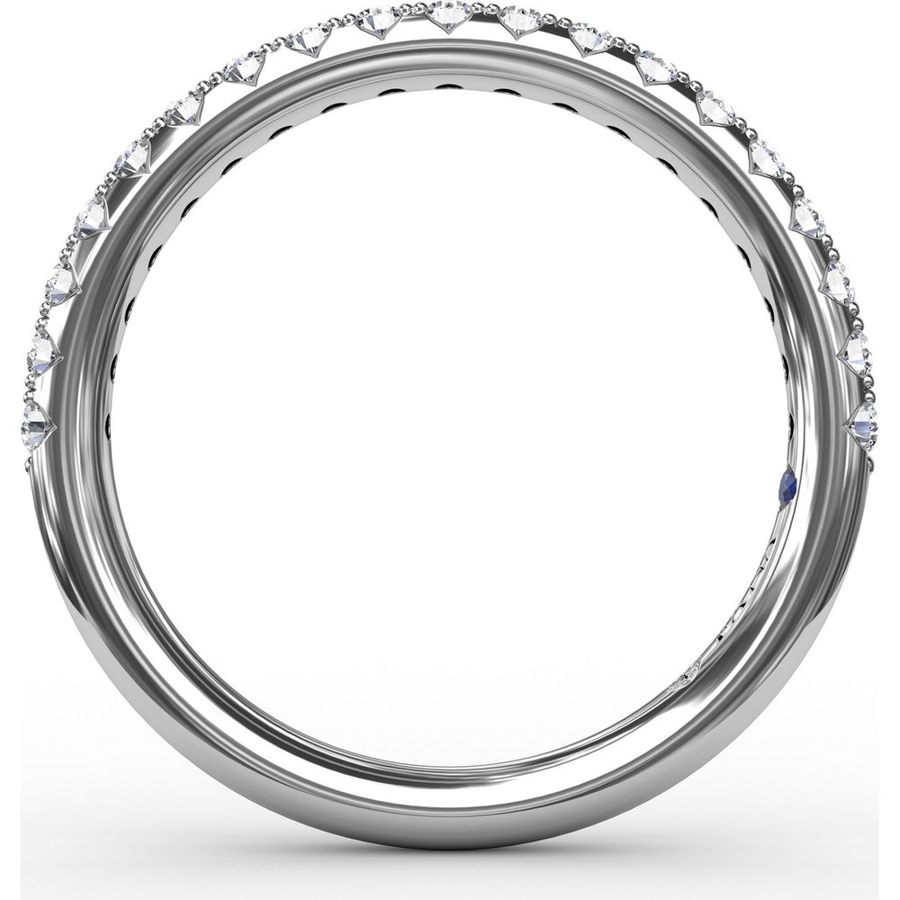 Diamond Wedding Band with Pavé Set Round Brilliant Diamonds by Fana - 0.52 Carat Total Diamond Weight