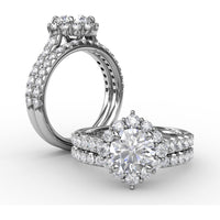 Diamond Wedding Band with Pavé Set Round Brilliant Diamonds by Fana - 0.52 Carat Total Diamond Weight