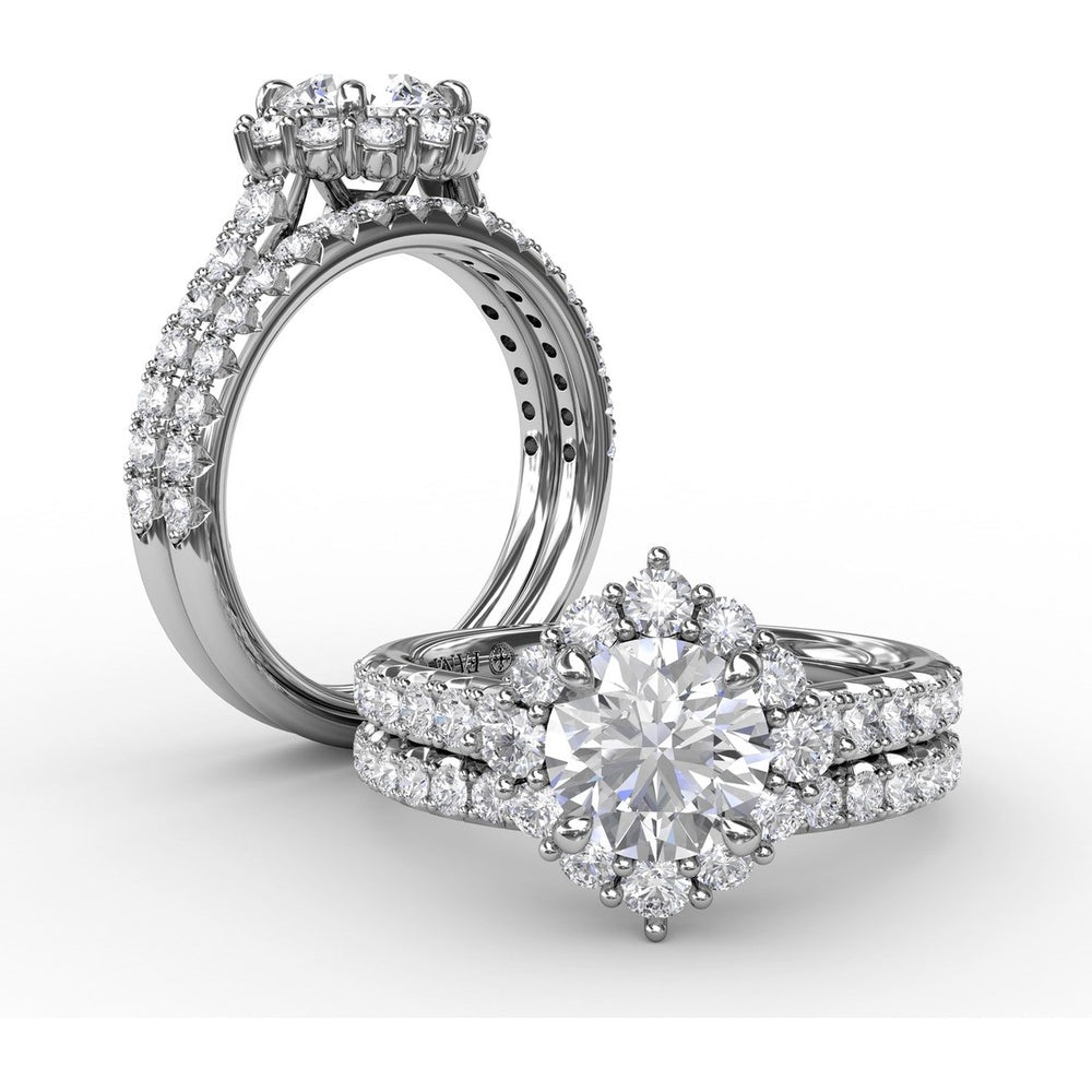 Diamond Wedding Band with Pavé Set Round Brilliant Diamonds by Fana - 0.52 Carat Total Diamond Weight