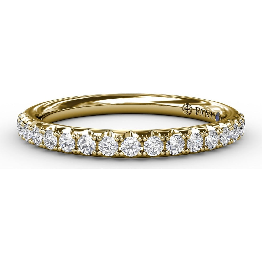 Diamond Wedding Band with Pavé Set Round Brilliant Diamonds by Fana - 0.52 Carat Total Diamond Weight