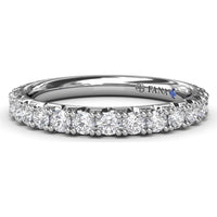 Diamond Wedding Band with Pavé-Set Round Brilliant Diamonds by Fana - 0.89 Carat Total Diamond Weight