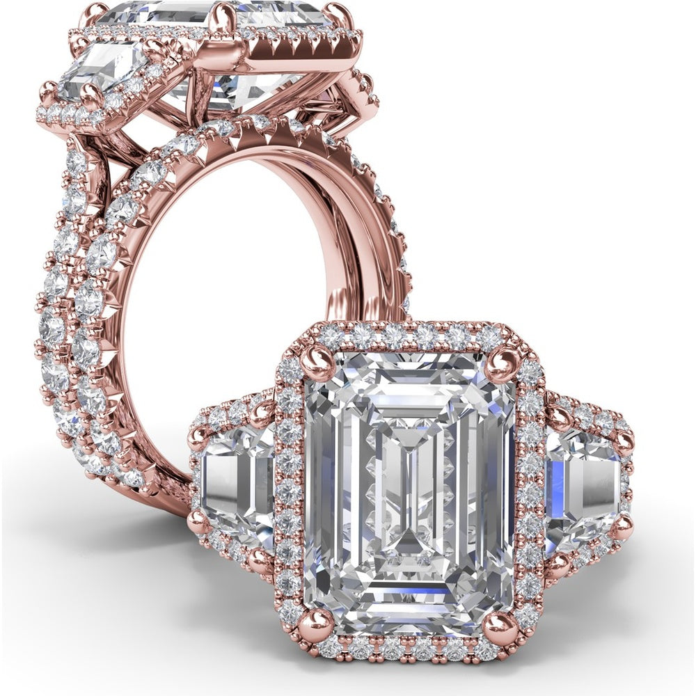 Diamond Wedding Band with Pavé-Set Round Brilliant Diamonds by Fana - 0.89 Carat Total Diamond Weight