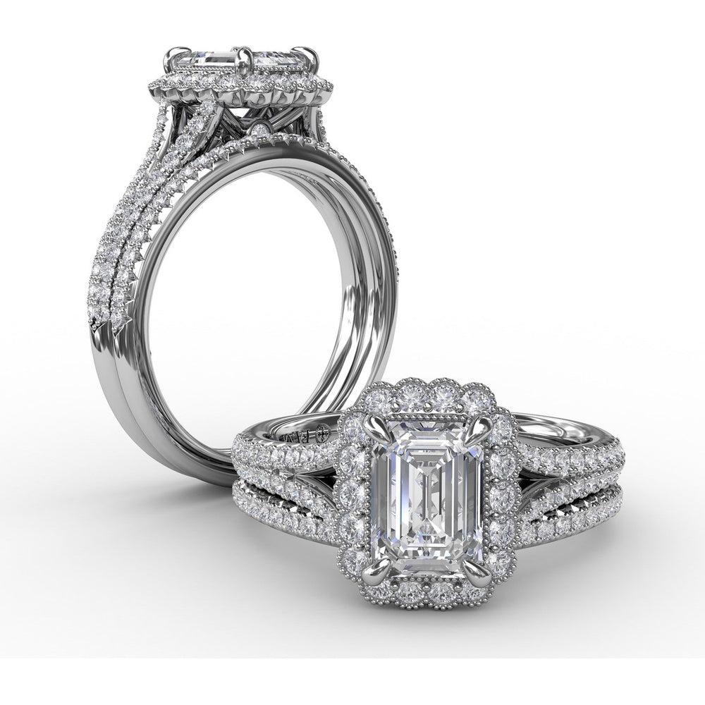 Diamond Wedding Band with Pavé Set Round Diamonds by Fana - 0.14 Carat Total Diamond Weight