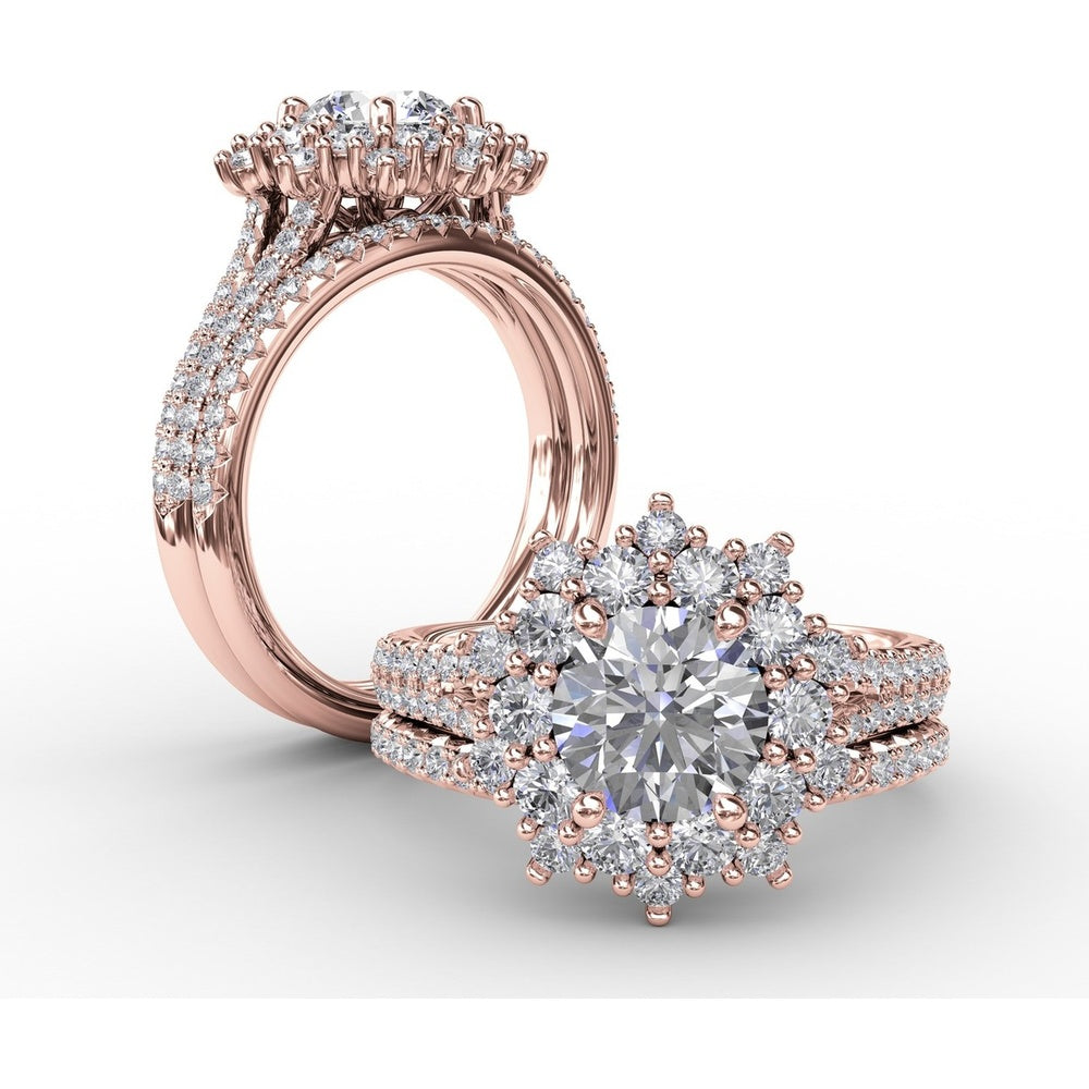 Diamond Wedding Band with Pavé Set Round Diamonds by Fana - 0.14 Carat Total Diamond Weight