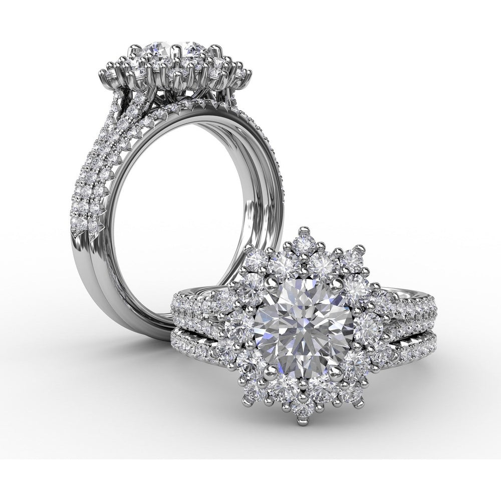 Diamond Wedding Band with Pavé Set Round Diamonds by Fana - 0.14 Carat Total Diamond Weight