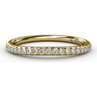 Diamond Wedding Band with Pavé Set Round Diamonds by Fana - 0.14 Carat Total Diamond Weight