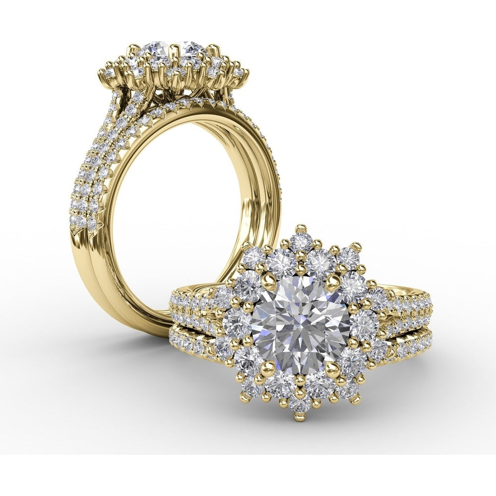 Diamond Wedding Band with Pavé Set Round Diamonds by Fana - 0.14 Carat Total Diamond Weight