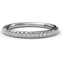 Diamond Wedding Band with Pavé Set Round Diamonds by Fana - 0.20 Carat Total Diamond Weight
