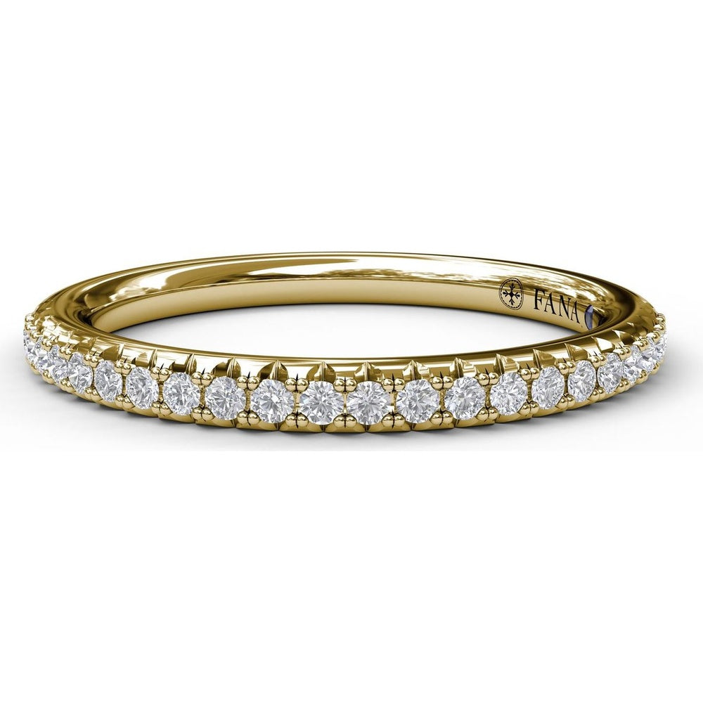 Diamond Wedding Band with Pavé Set Round Diamonds by Fana - 0.20 Carat Total Diamond Weight