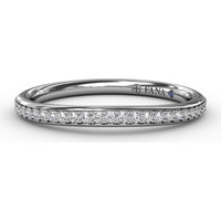 Diamond Wedding Band with Pavé-Set Round Diamonds by Fana - 0.22 Carat Total Diamond Weight