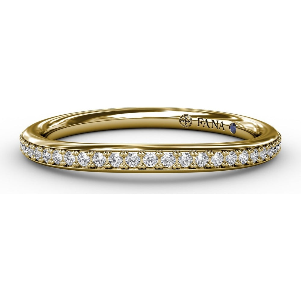 Diamond Wedding Band with Pavé-Set Round Diamonds by Fana - 0.22 Carat Total Diamond Weight