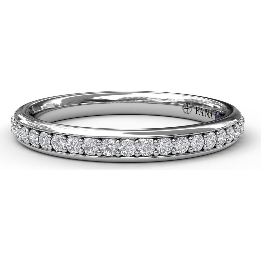 Diamond Wedding Band with Pavé-Set Round Diamonds by Fana - 0.23 Carat Total Diamond Weight