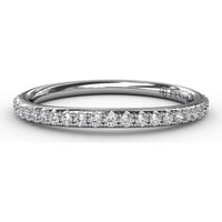 Diamond Wedding Band with Pavé Set Round Diamonds by Fana - 0.24 Carat Total Diamond Weight