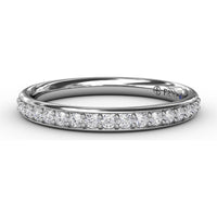 Diamond Wedding Band with Pavé Set Round Diamonds by Fana - 0.24 Carat Total Diamond Weight
