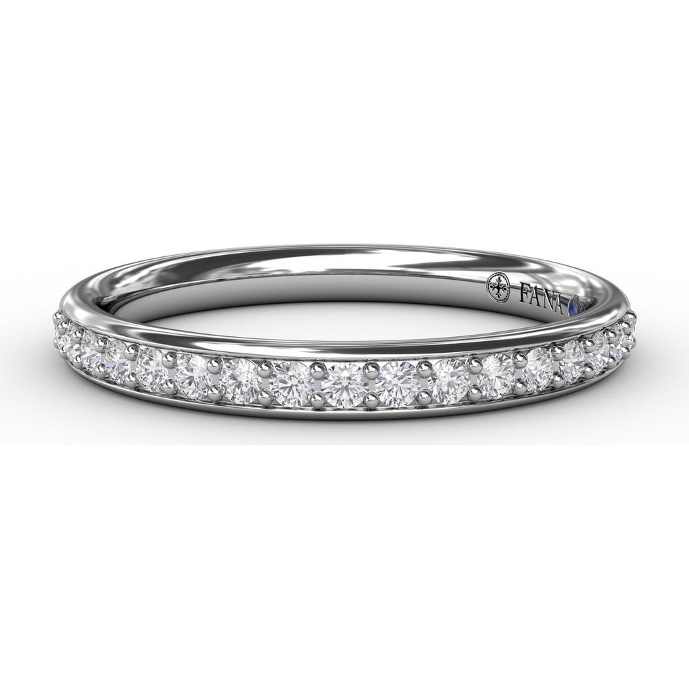 Diamond Wedding Band with Pavé Set Round Diamonds by Fana - 0.24 Carat Total Diamond Weight