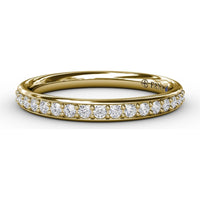 Diamond Wedding Band with Pavé Set Round Diamonds by Fana - 0.24 Carat Total Diamond Weight