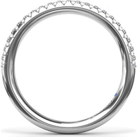 Diamond Wedding Band with Pavé Set Round Diamonds by Fana - 0.24 Carat Total Diamond Weight