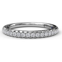 Diamond Wedding Band with Pavé Set Round Diamonds by Fana - 0.25 Carat Total Diamond Weight