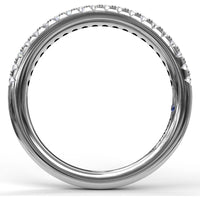 Diamond Wedding Band with Pavé Set Round Diamonds by Fana - 0.25 Carat Total Diamond Weight