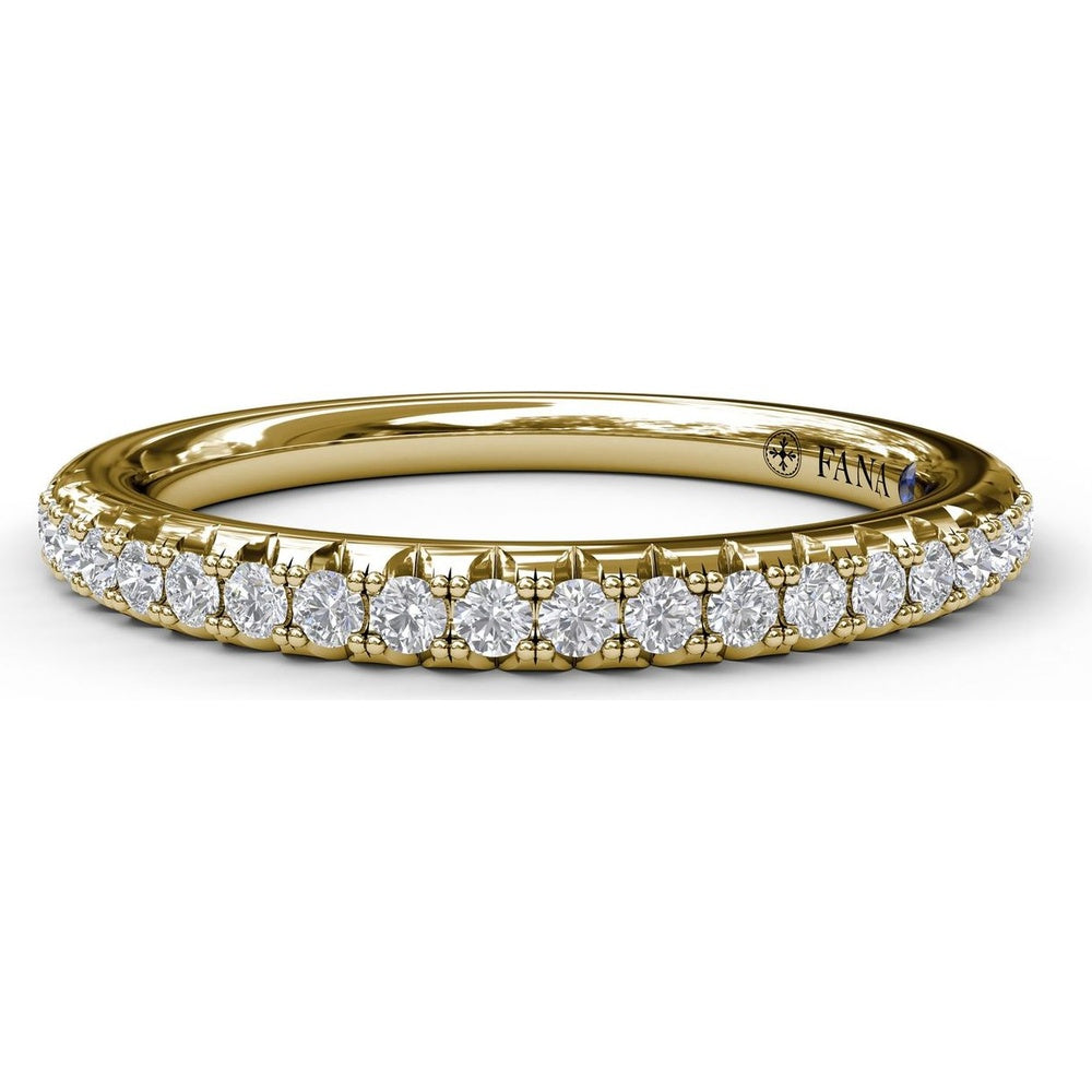 Diamond Wedding Band with Pavé Set Round Diamonds by Fana - 0.25 Carat Total Diamond Weight