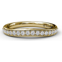 Diamond Wedding Band with Pavé Set Round Diamonds by Fana - 0.25 Carat Total Diamond Weight