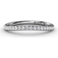 Diamond Wedding Band with Pavé-Set Round Diamonds by Fana - 0.25 Carat Total Diamond Weight