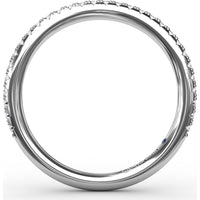 Diamond Wedding Band with Pavé-Set Round Diamonds by Fana - 0.25 Carat Total Diamond Weight