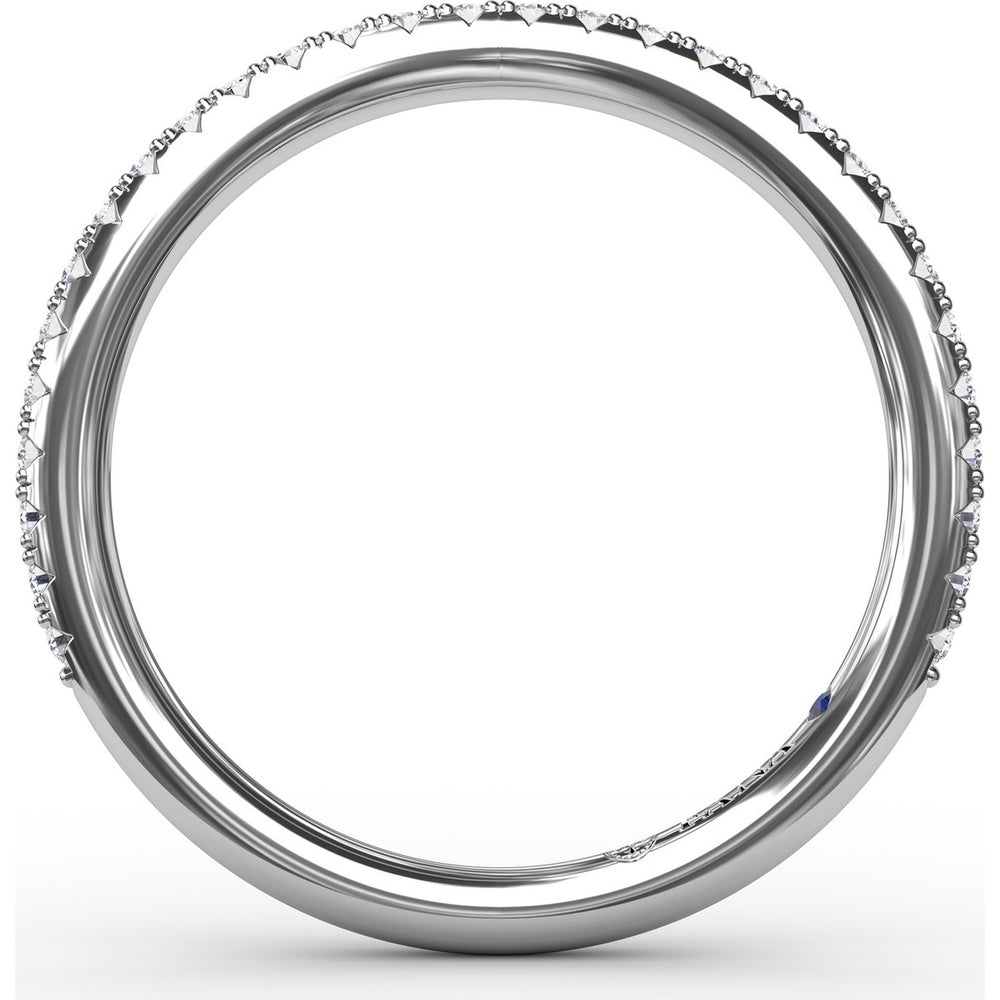 Diamond Wedding Band with Pavé-Set Round Diamonds by Fana - 0.25 Carat Total Diamond Weight