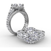 Diamond Wedding Band with Pavé-Set Round Diamonds by Fana - 0.25 Carat Total Diamond Weight