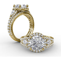 Diamond Wedding Band with Pavé-Set Round Diamonds by Fana - 0.25 Carat Total Diamond Weight