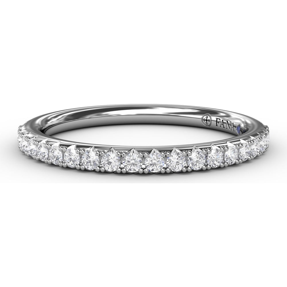 Diamond Wedding Band with Pavé-Set Round Diamonds by Fana - 0.28 Carat Total Diamond Weight