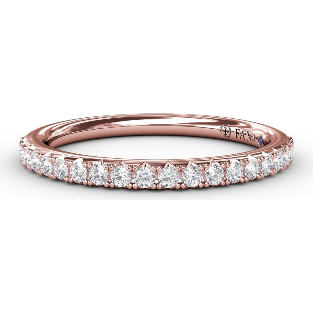 Diamond Wedding Band with Pavé-Set Round Diamonds by Fana - 0.28 Carat Total Diamond Weight