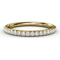 Diamond Wedding Band with Pavé-Set Round Diamonds by Fana - 0.28 Carat Total Diamond Weight