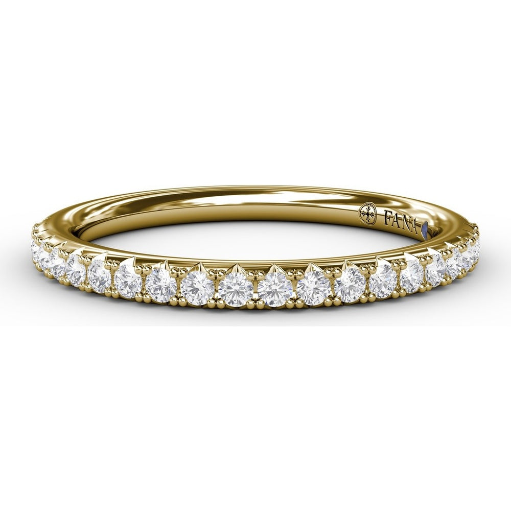Diamond Wedding Band with Pavé-Set Round Diamonds by Fana - 0.28 Carat Total Diamond Weight