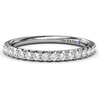 Diamond Wedding Band with Pavé Set Round Diamonds by Fana - 0.28 Carat Total Diamond Weight