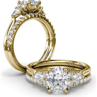 Diamond Wedding Band with Pavé Set Round Diamonds by Fana - 0.28 Carat Total Diamond Weight